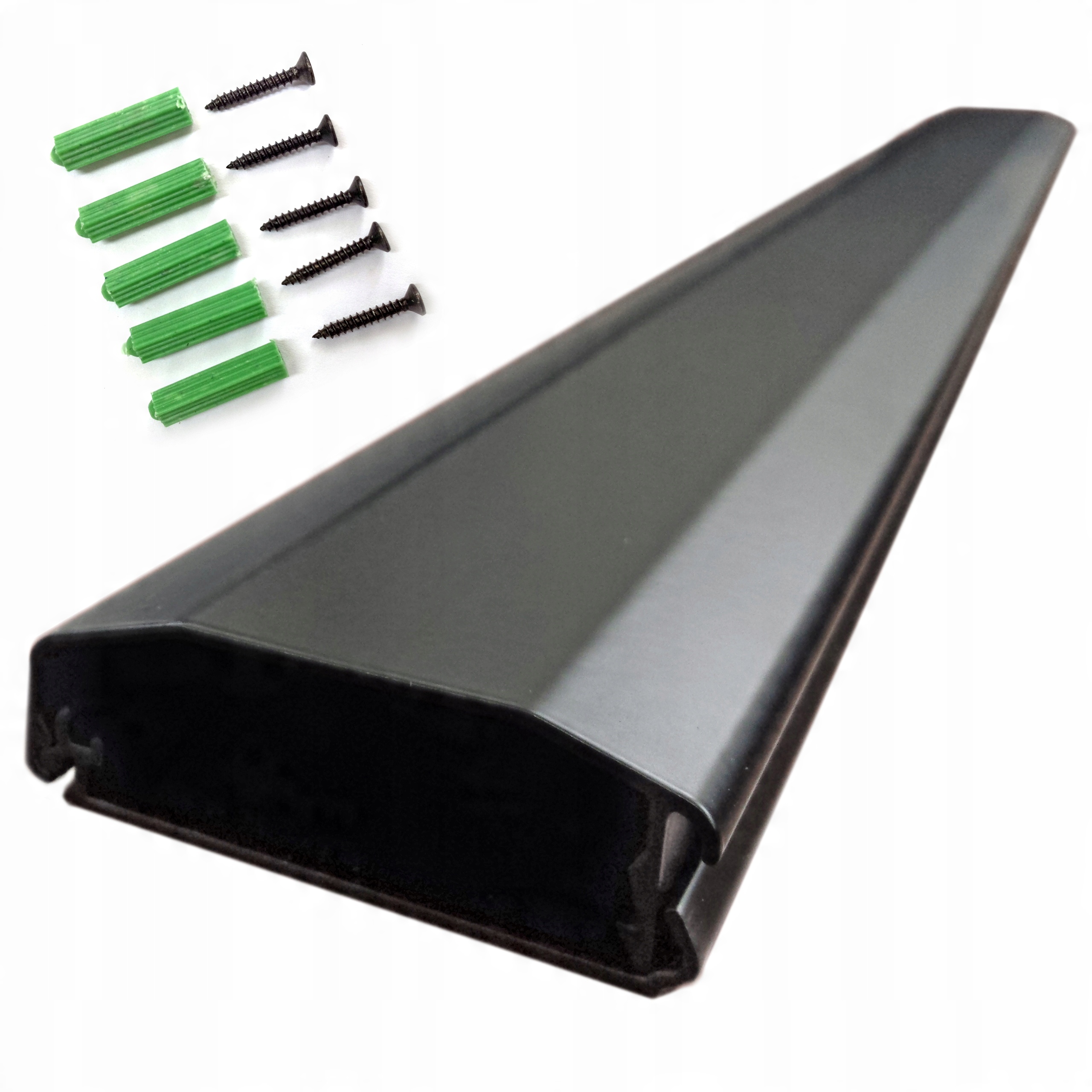 Wymiary maskownicy – długość 110 cm, szerokość 6 cm, głębokość 2 cm