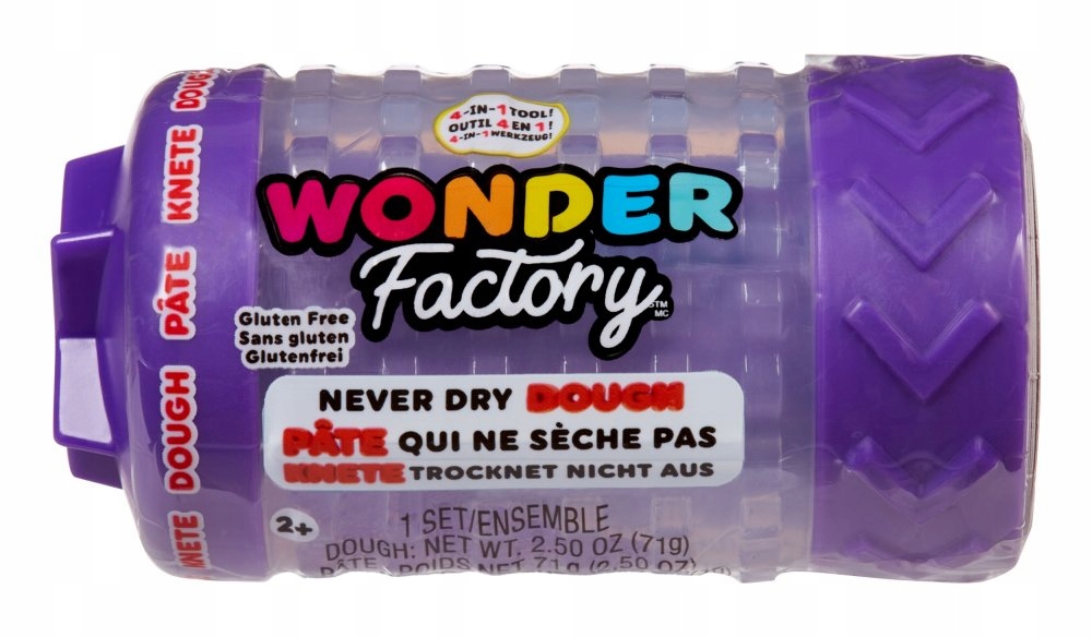 MGA WonderFactory NeverDryDough – Fioletowa masa plastyczna do kreatywnej zabawy