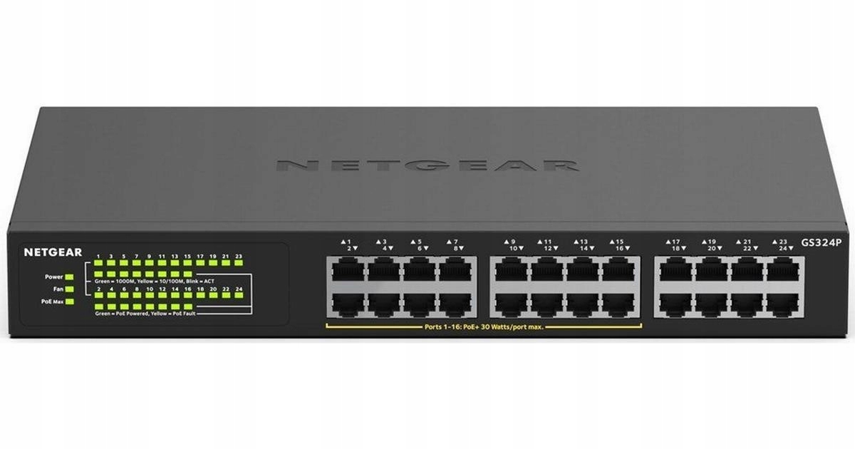 24-portowy przełącznik PoE+ Gigabit Ethernet – Idealne rozwiązanie dla małych firm