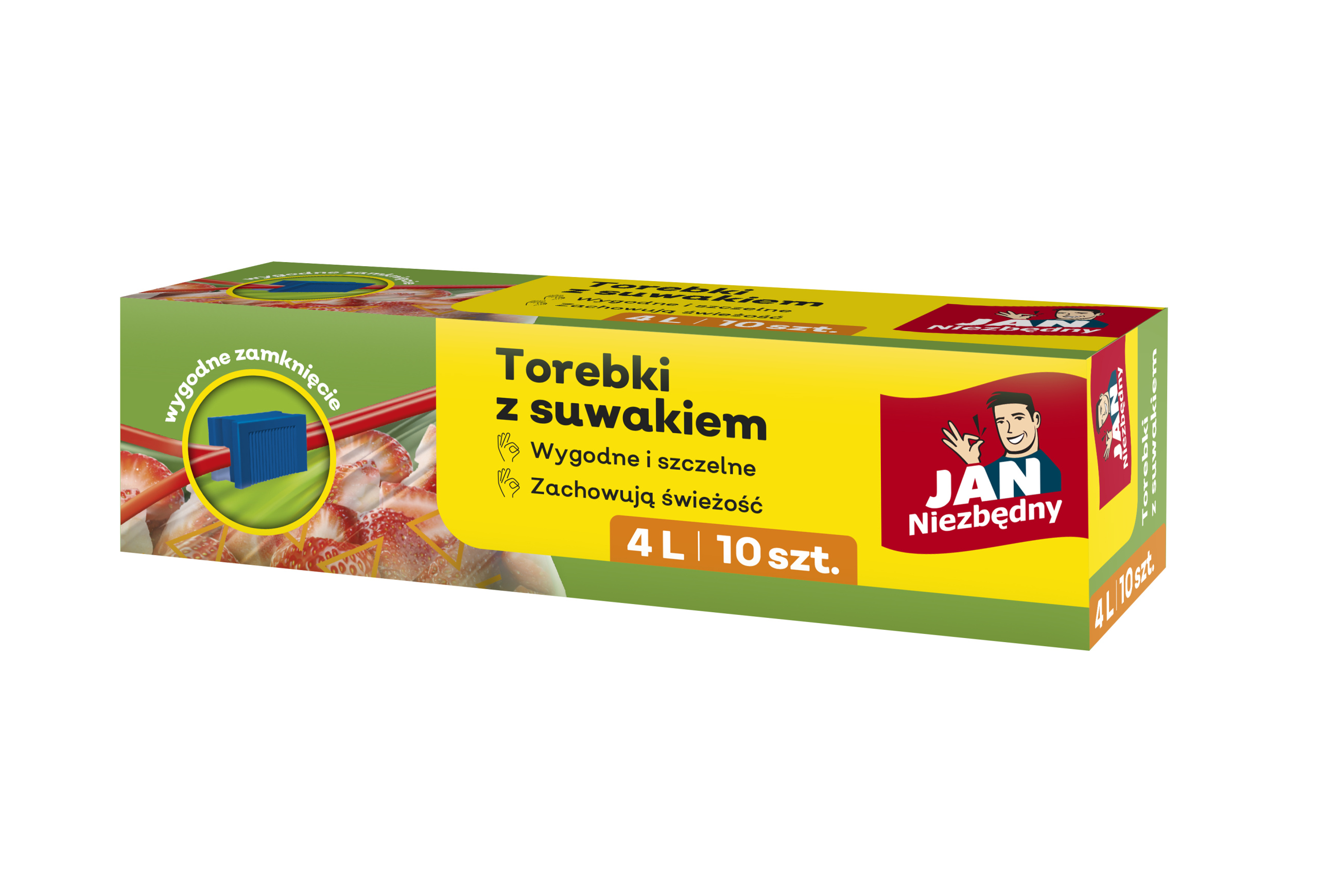 Torebki z suwakiem 4L - 10 sztuk marki JAN NIEZBĘDNY
