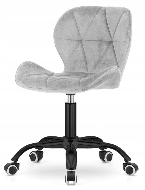 Krzesło obrotowe VASTO OFFICE VELVET GREY SMOKE – Elegancja i komfort w biurze