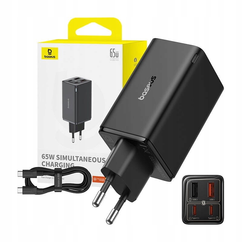 Ładowarka Baseus OS-Baseus GaN6 Pro Fast Charger 2C+2U 65W – Szybkie ładowanie dla Twoich urządzeń