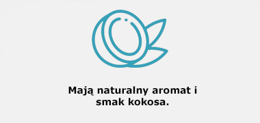 Wiórki kokosowe mają naturalny aromat i smak kokosa.