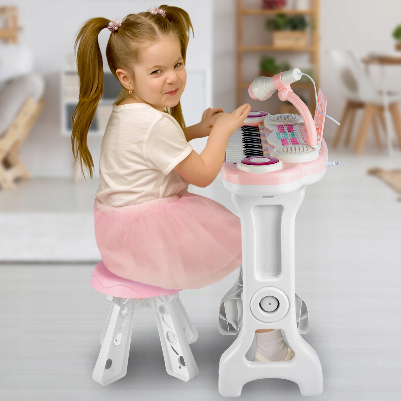 ORGANY 37 KLAWISZY PIANINKO TABORET MP3 KEYBOARD USB MIKROFON DLA DZIECI Waga produktu z opakowaniem jednostkowym 2.333 kg