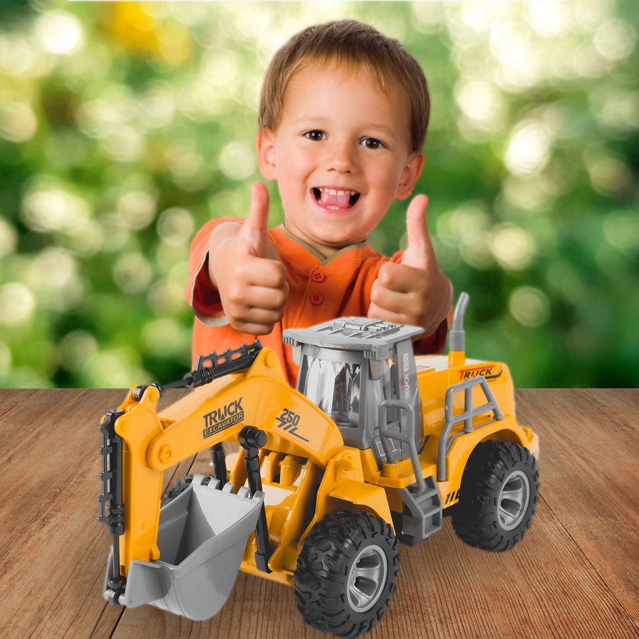 KOPARKA ZDALNIE STEROWANA RC Z RUCHOMĄ ŁYCHĄ Głębokość produktu 23 cm