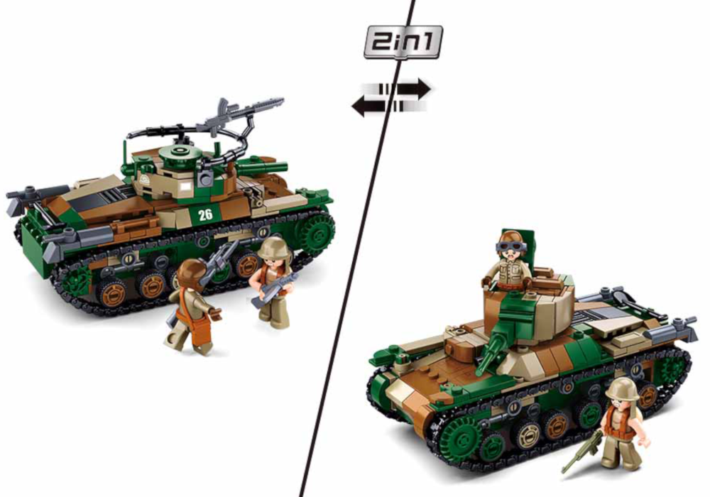 Klocki CZOŁG Typ 97 2w1op. Wojsko Armia komp. Lego Tomdorix