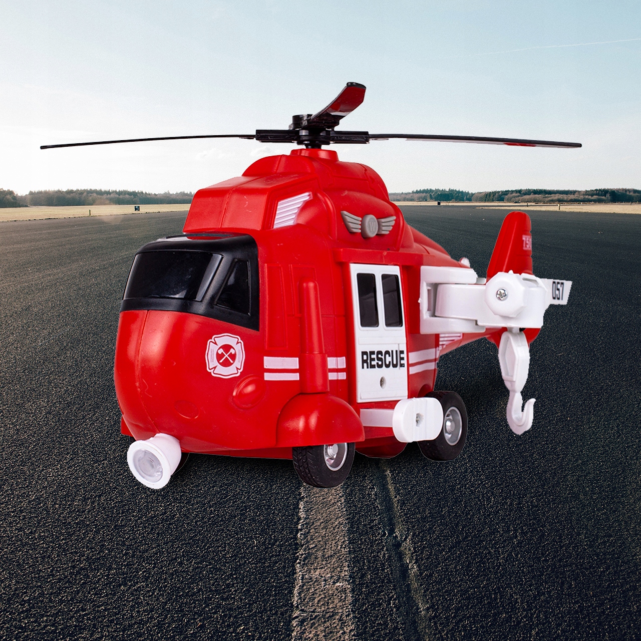 HELIKOPTER STRAŻY POŻARNEJ 1:16 ŚWIATŁO DŹWIĘK Waga produktu z opakowaniem jednostkowym 0.542 kg