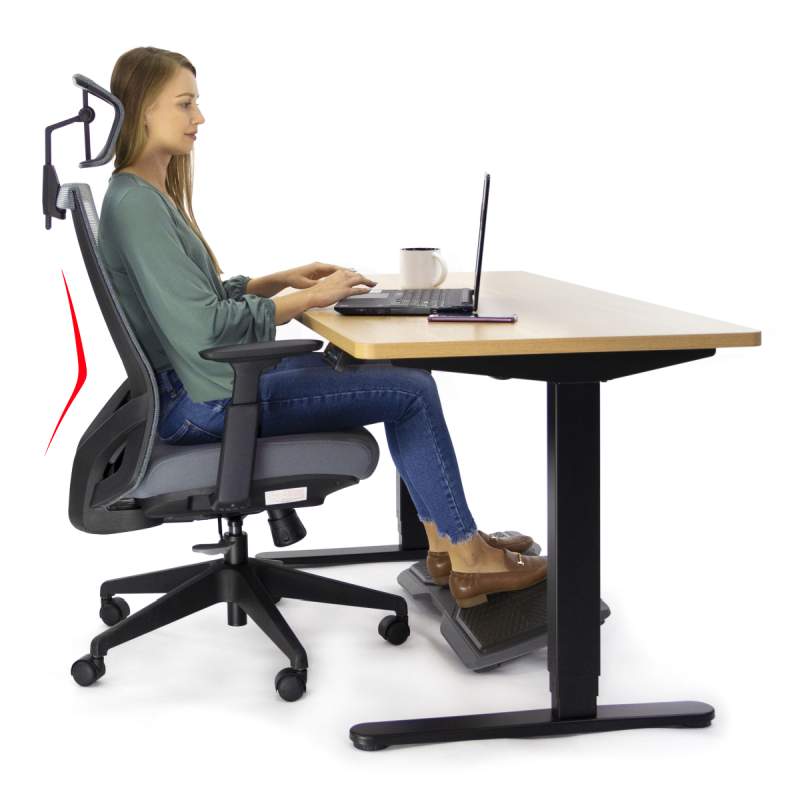 Ergonomiczny fotel biurowy Ergosolid Nario-150 szarny