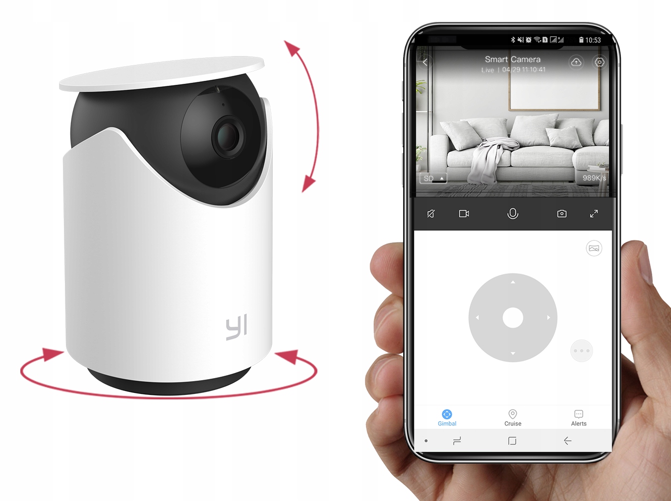 Kamera IP wewnętrzna Xiaoyi YI Dome U 2K WIFI IR Marka Xiaoyi