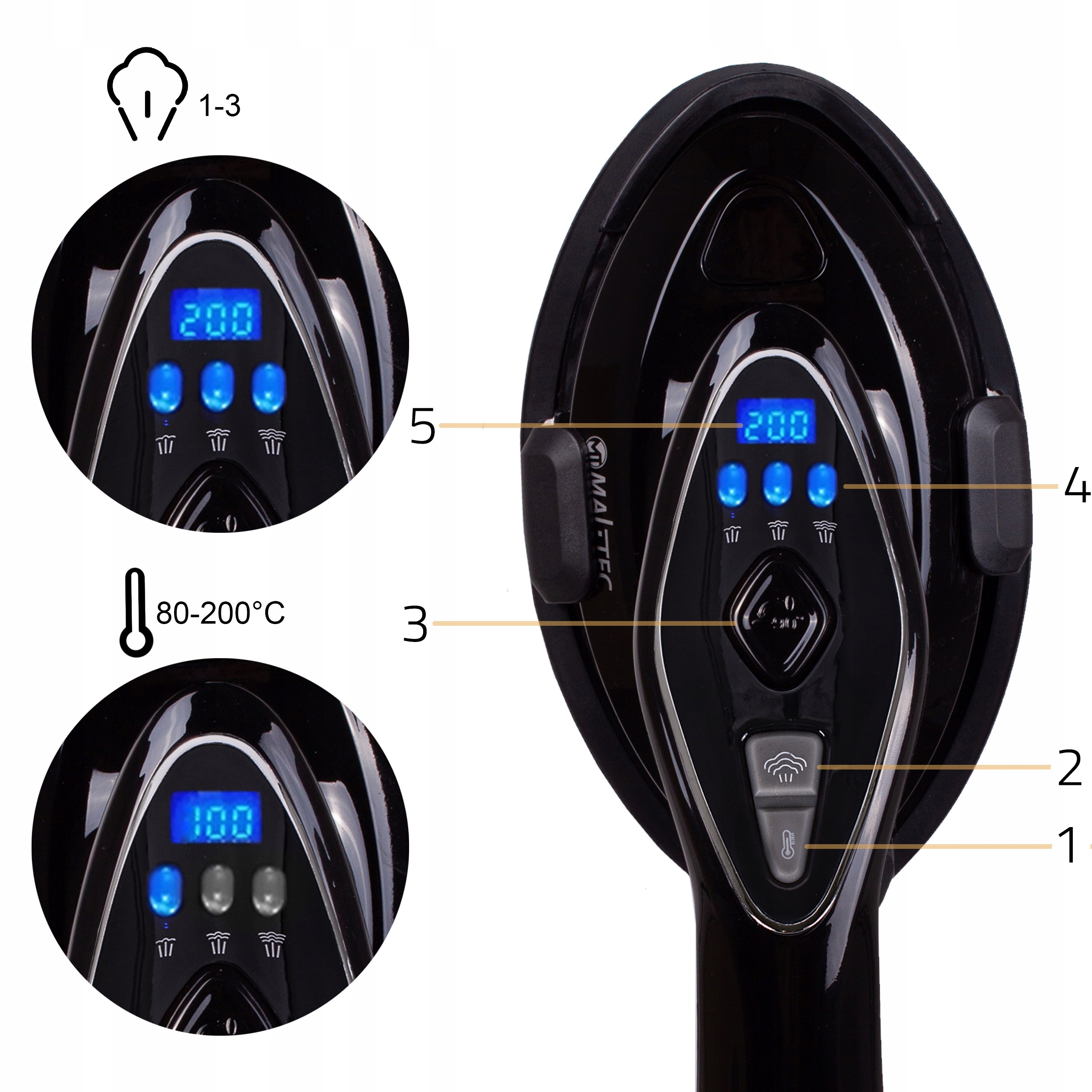PRACOWACZ PAROWY z deską ŻELAZKO PAROWNICA STEAMER Głębokość produktu 37 cm