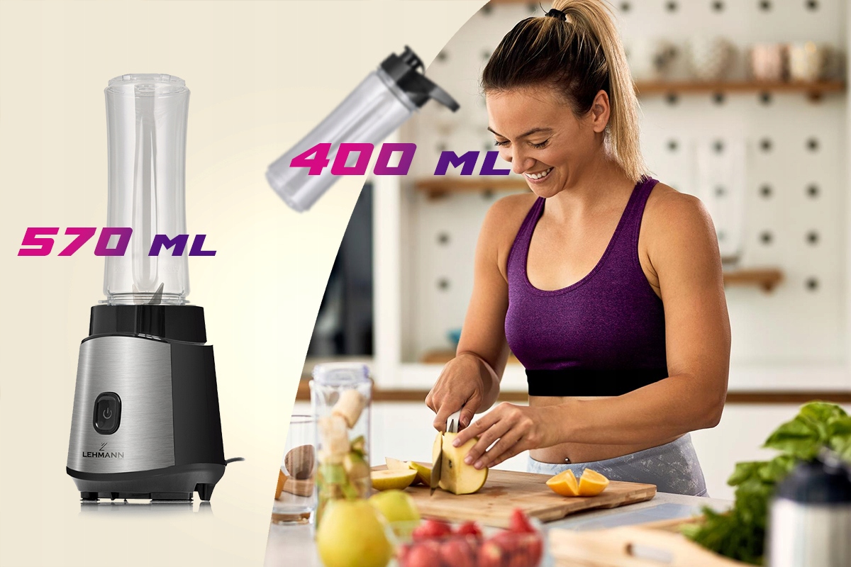 BLENDER KIELICHOWY DO KOKTAJLI 1200W 2 BIDONY XXXL Marka Lehmann