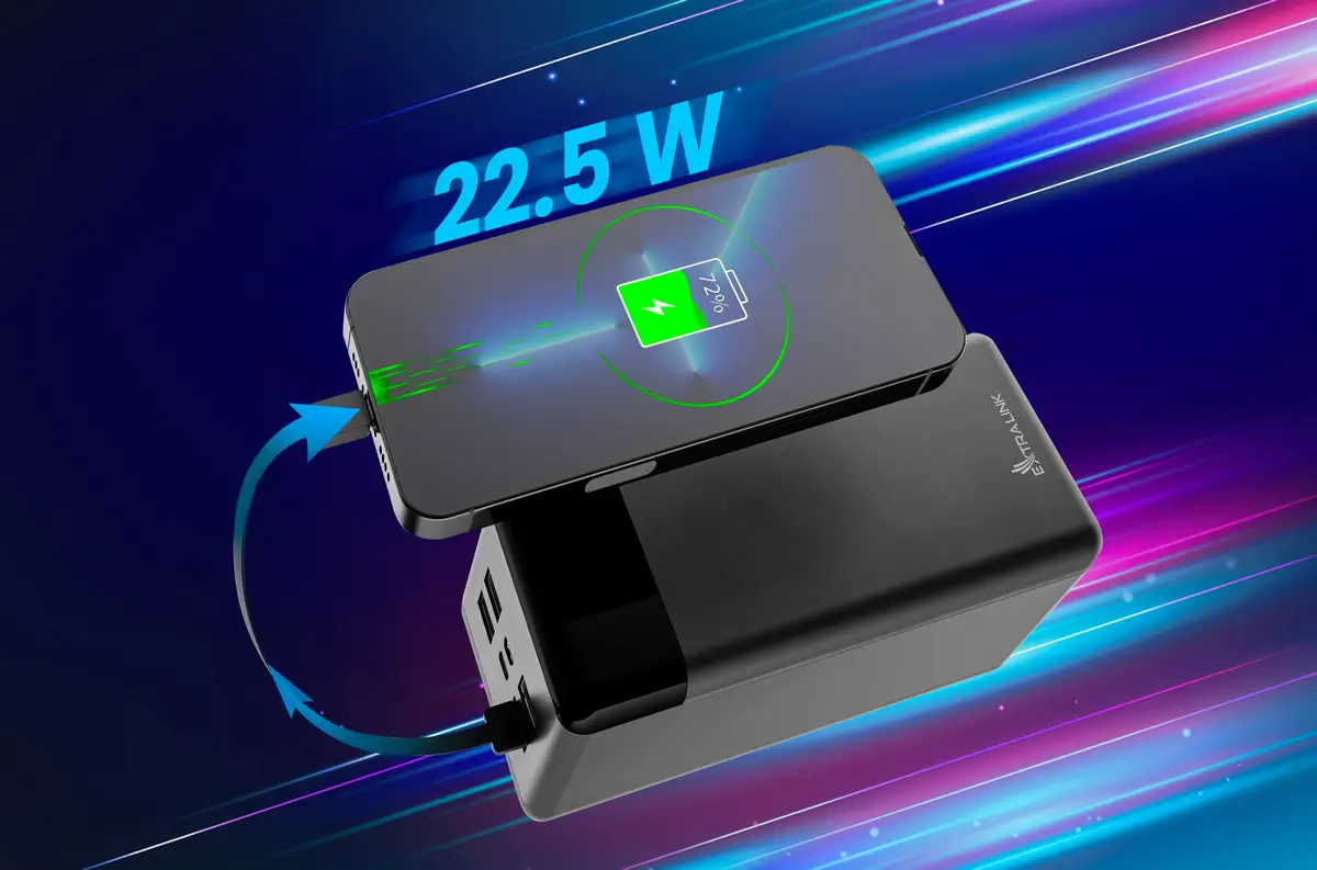 EXTRALINK EPB-124 30000MAH FAST CHARGING POWER BANK BLACK