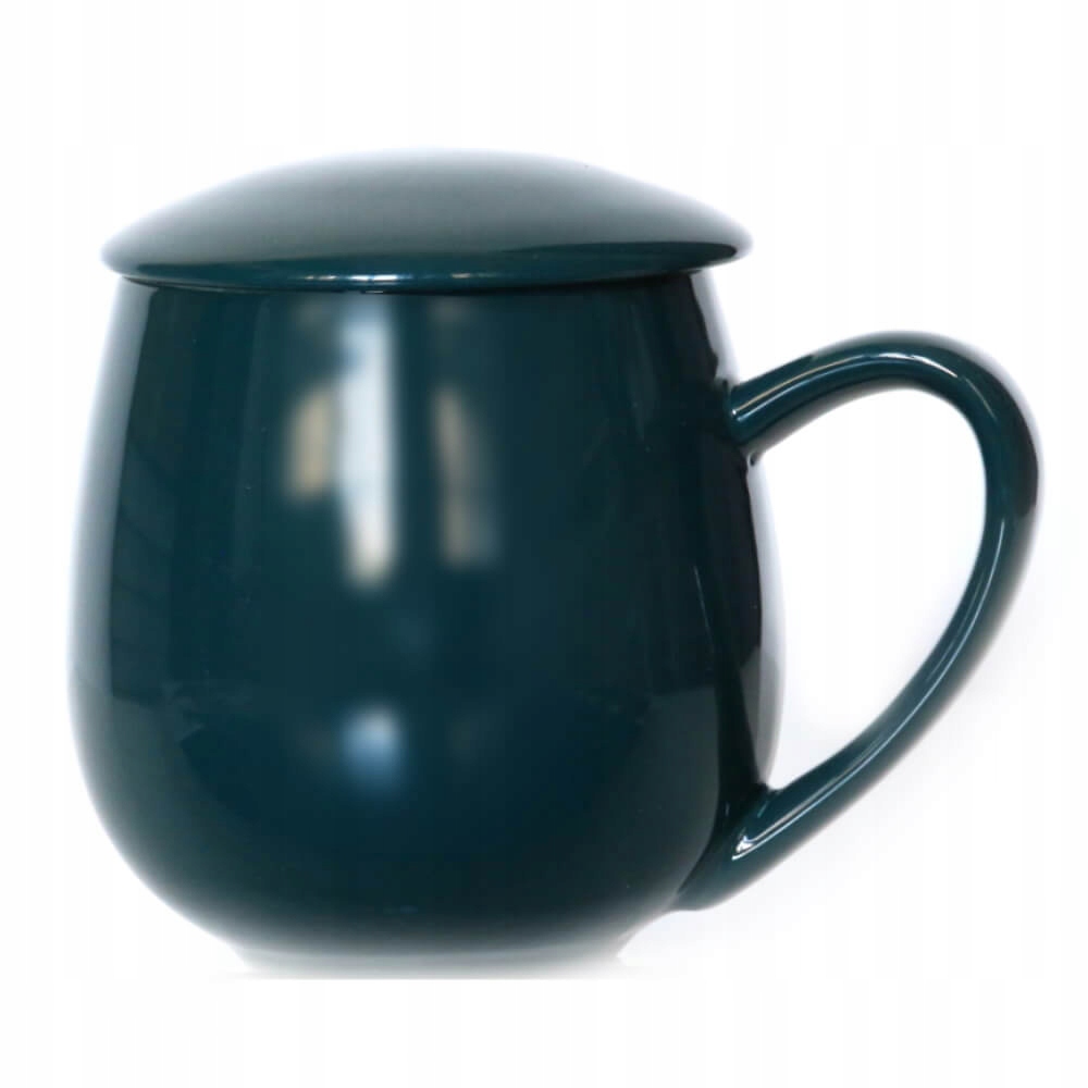 Kubek z zaparzaczem na zioła 350ml GŁĘBOKA ZIELEŃ
