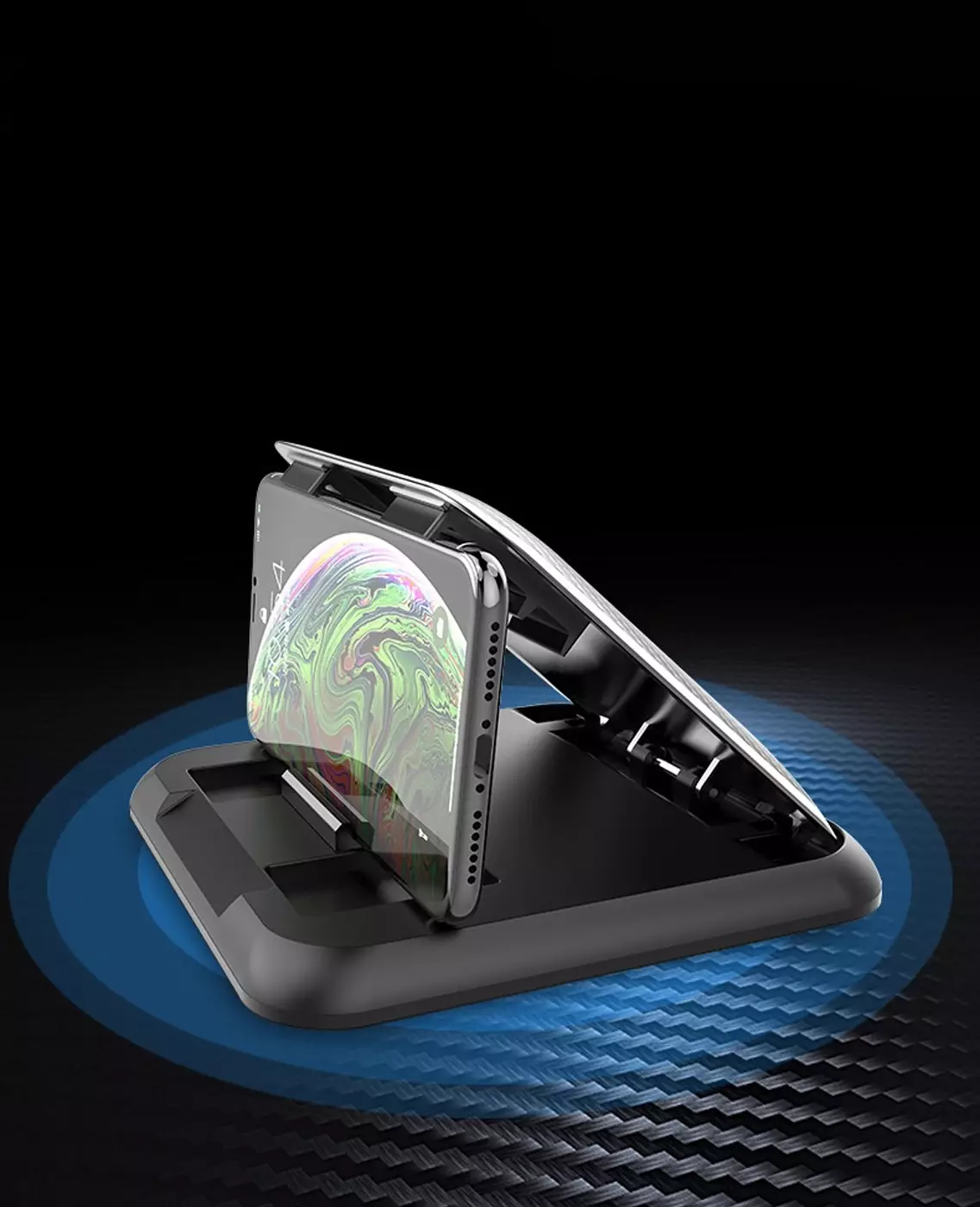 mobile_48078_Uchwyt_samochodowy_Alogy_Carbon_na_telefon_GPS_na_deske_rozdzielcza_6_8_cala.webp