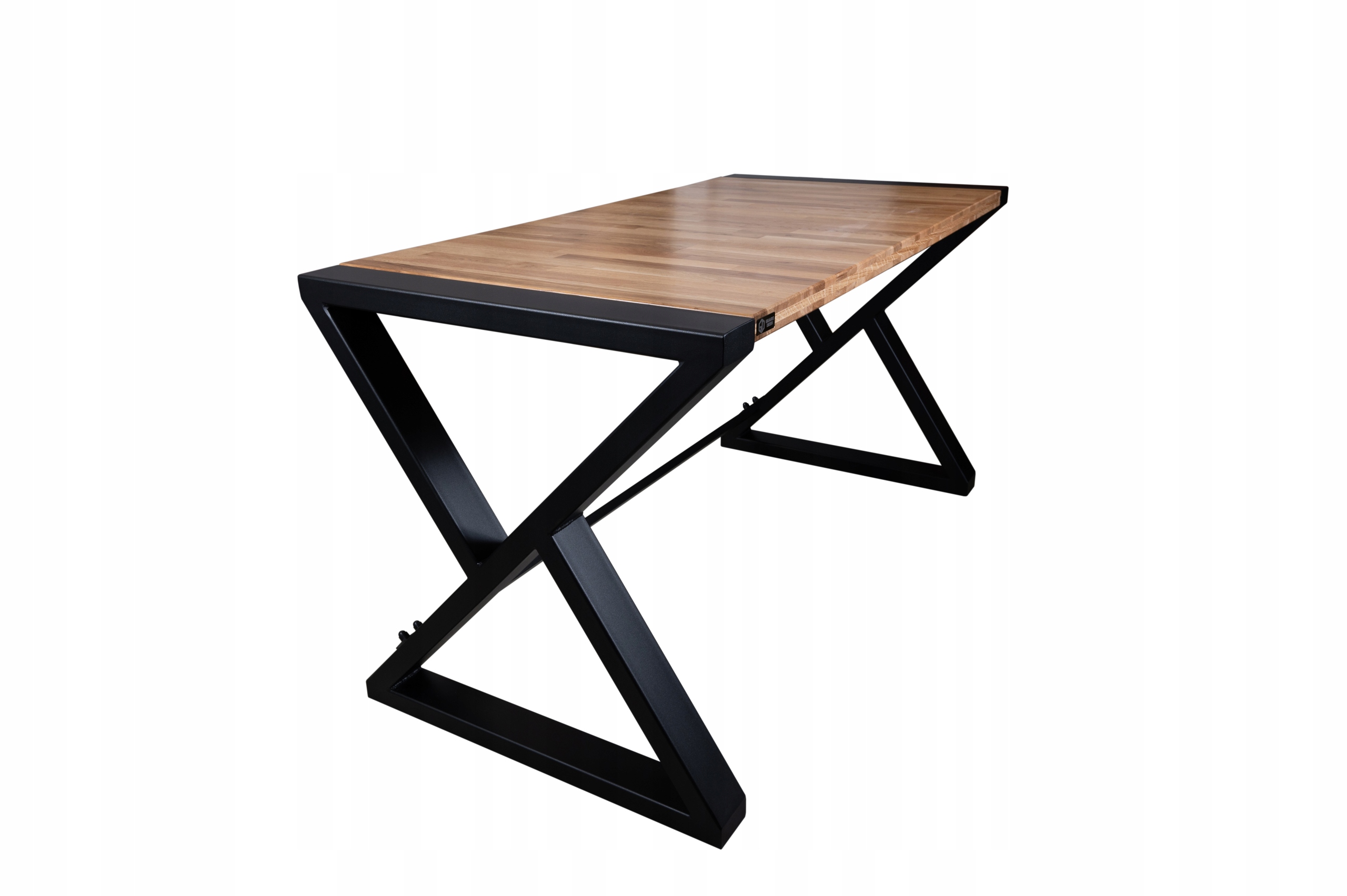 Biurko LOFT Komputerowe Xmark / Dębowy Blat / Guard-Desk / 140x70x75