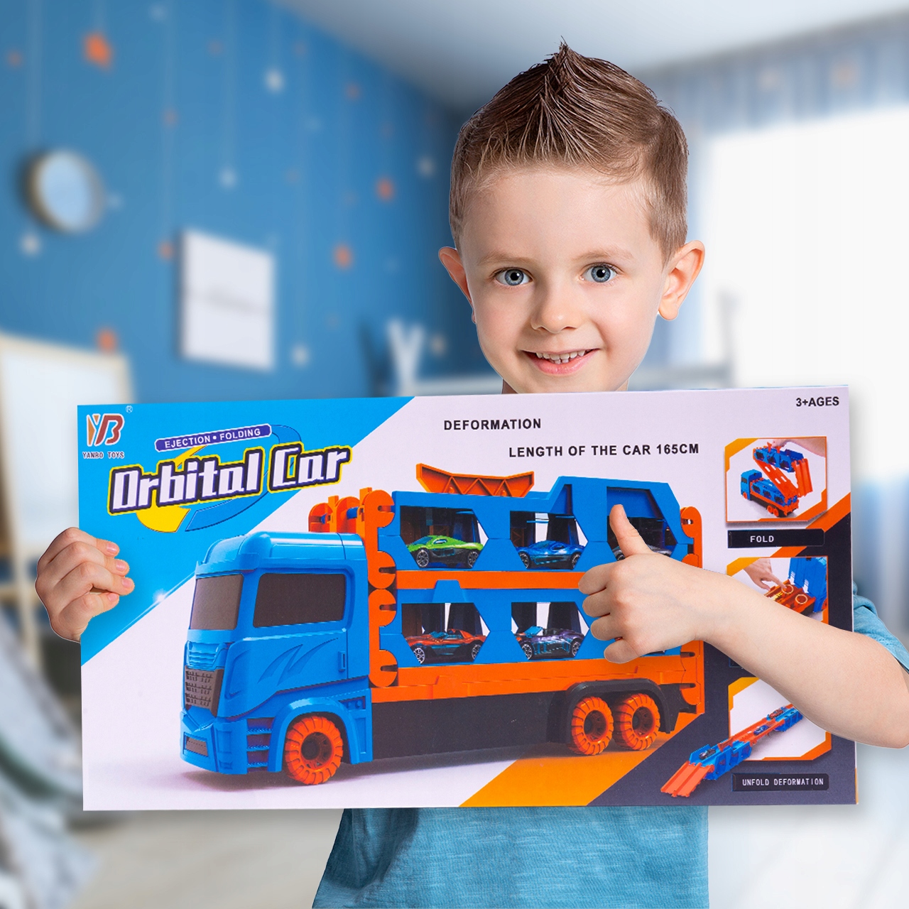 LAWETA TIR CIĘŻARÓWKA WYRZUTNIA RESORAKI MAŁE AUTA EAN (GTIN) 5901924233312