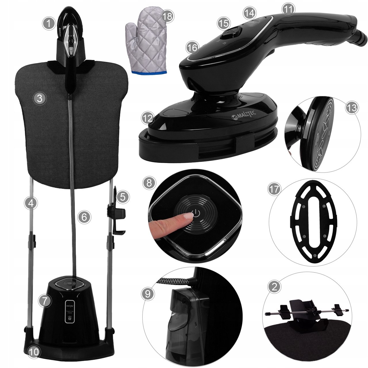 PRACOWACZ PAROWY z deską ŻELAZKO PAROWNICA STEAMER Wysokość produktu 158 cm