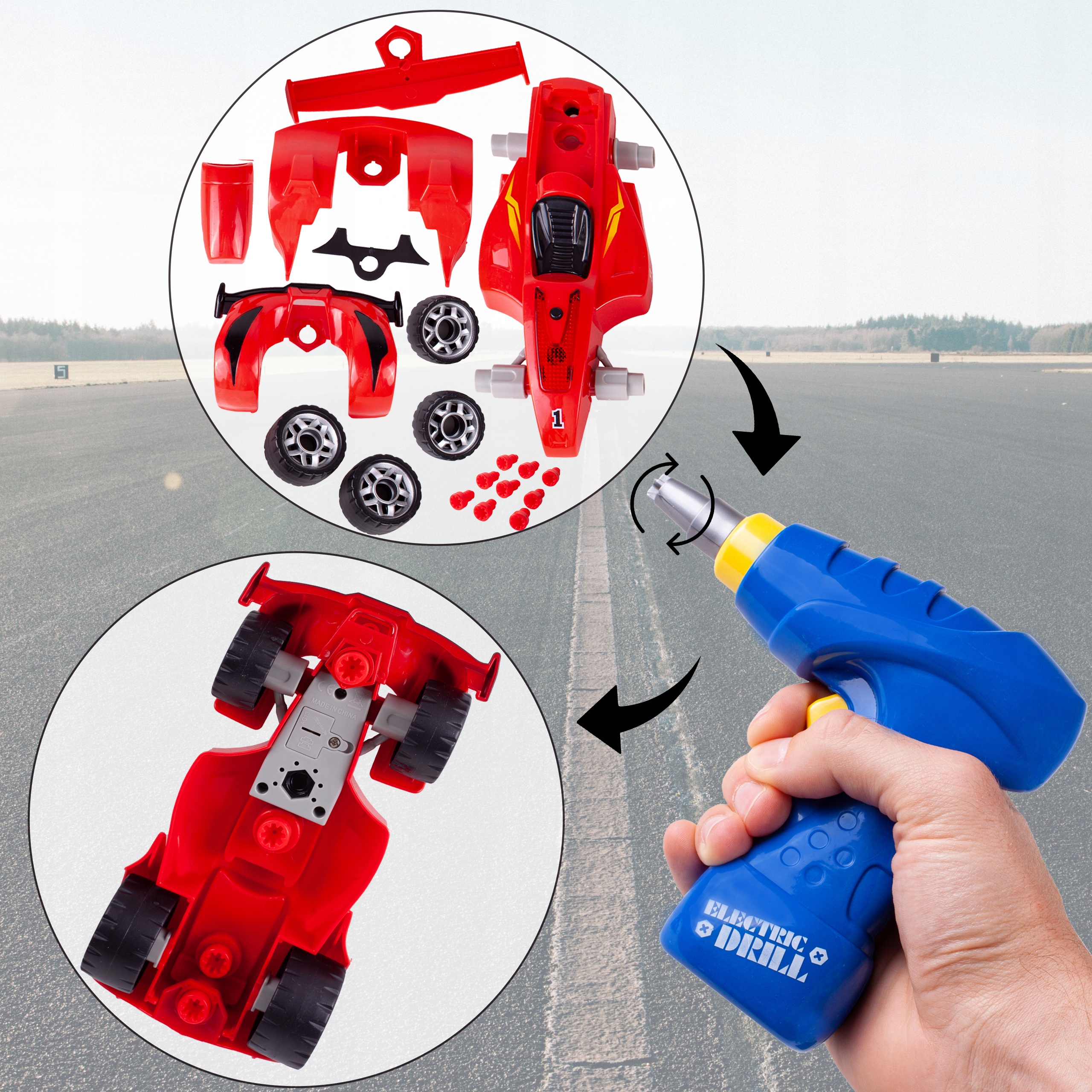 SAMOCHÓD AUTO FORMUŁA DO ROZKRĘCANIA WIERTARKA Szerokość produktu 10.5 cm