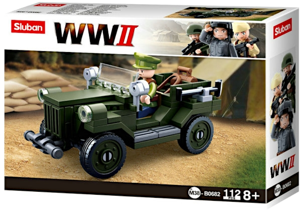 Klocki Wojsko GAZ-67 Gazik Czapajew Auto Terenowe 112 el Tomdorix