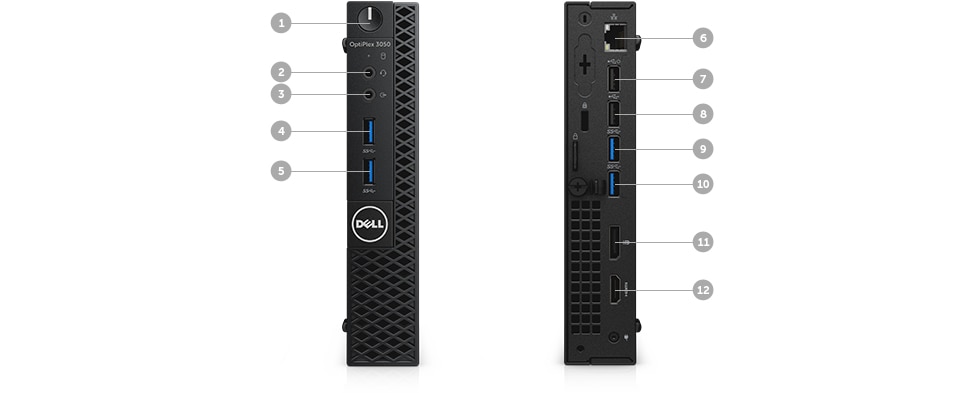 optiplex 3050 w obudowie typu micro — porty i gniazda optiplex 3050 w obudowie typu micro — porty i gniazda
