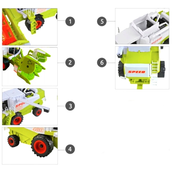 Duży Kombajn do Kukurydzy BIZON Zabawka Traktor Z Napędem TOMDORIX