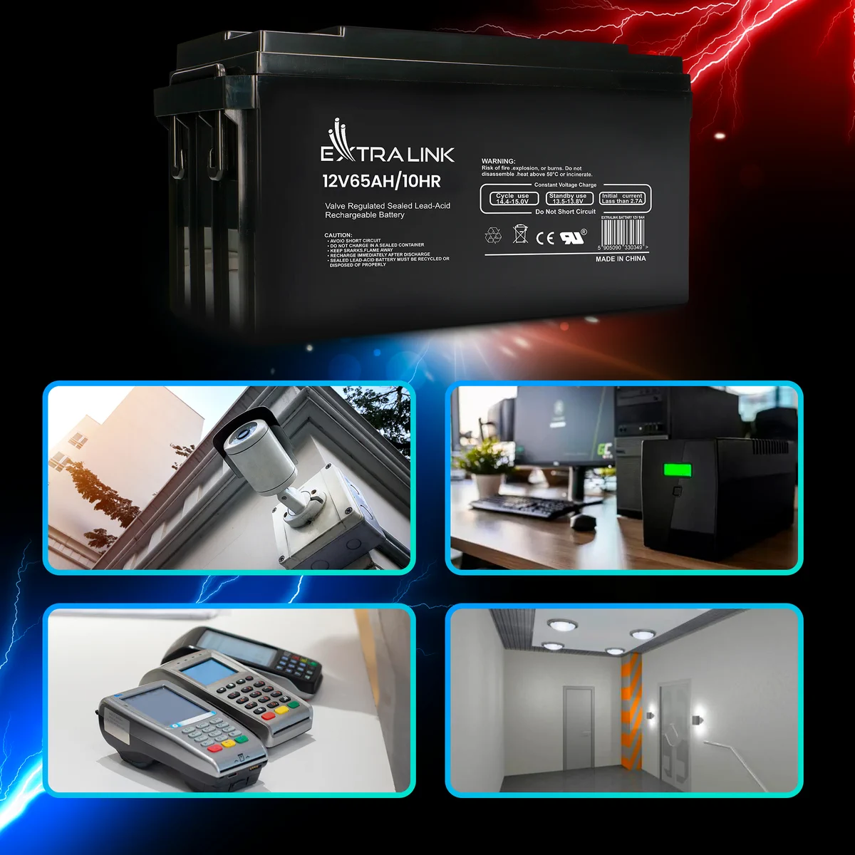 EXTRALINK AKUMULATOR BATTERY ACCUMULATOR AGM 12V 65AH batna24