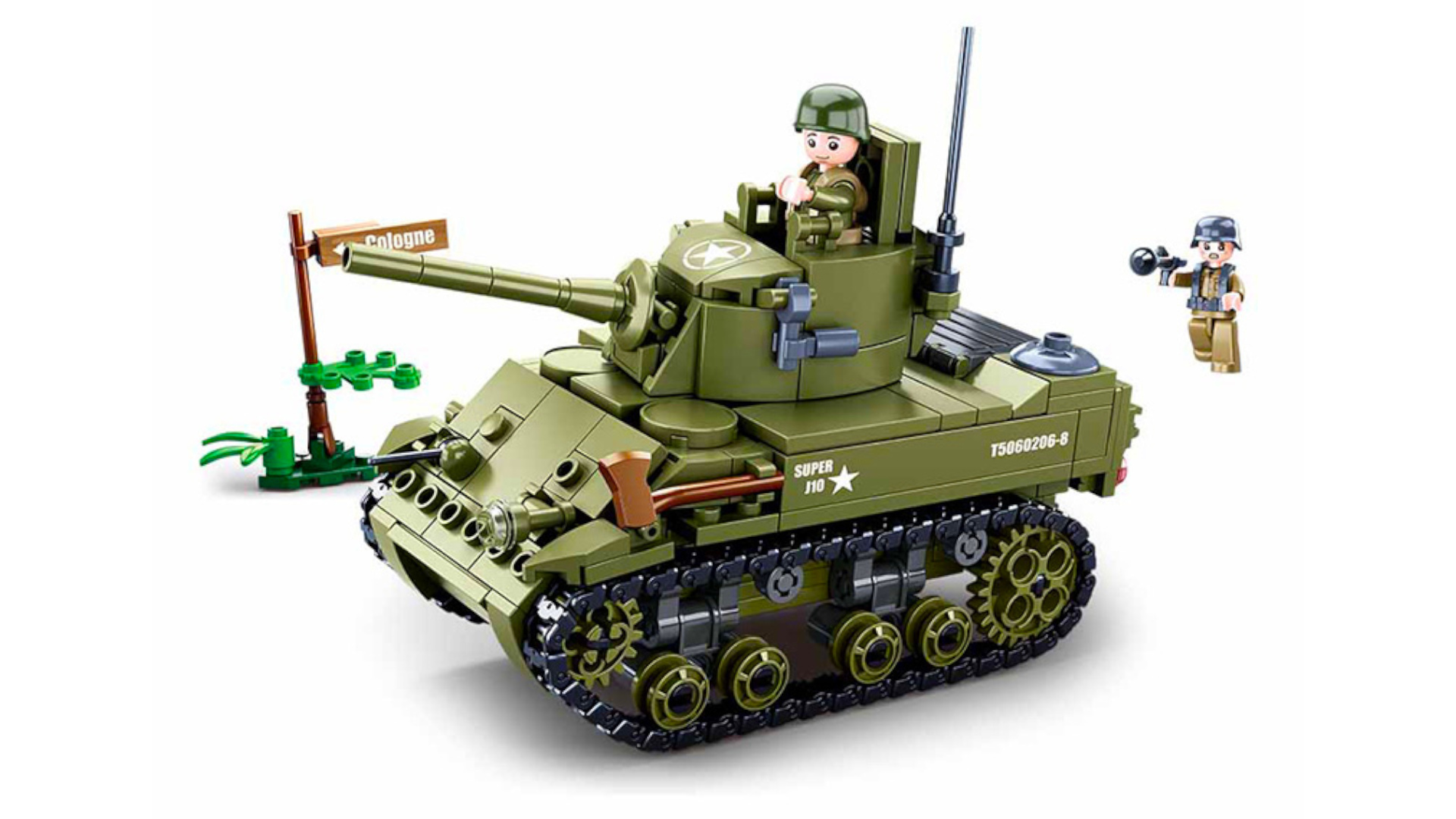 Klocki Czołg Amerykański M5A1 Stuart Armia Wojsko TOMDORIX