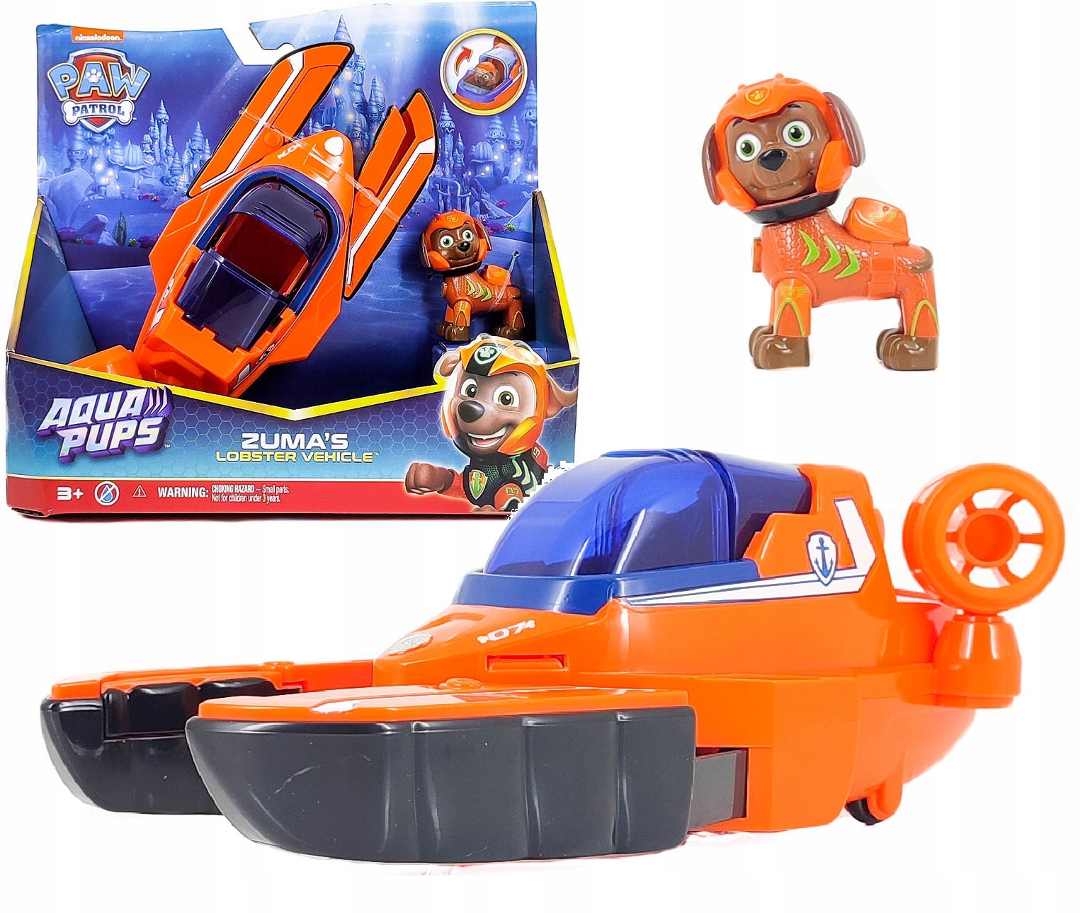 PSI PATROL AQUA PUPS ŁÓDŹ PODWODNA FIGURKA ZUMA