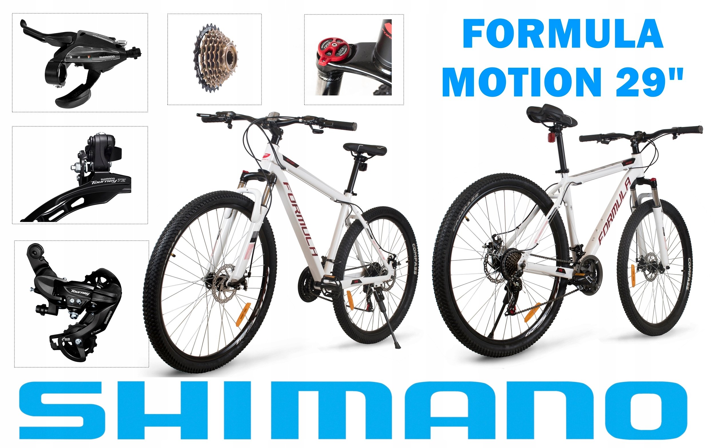 Górski Rower MTB Motion 29 Shimano Blokada Skoku Amortyzacja przód