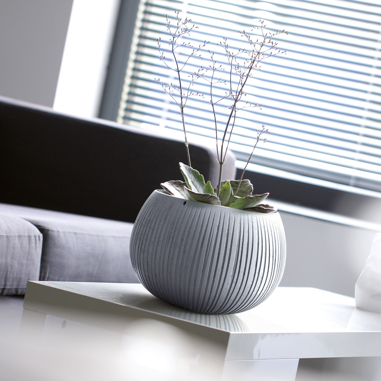Donica Bowl Kula Beton DKB370 240 150 Zestaw 3w1 Wysokość 21.8 cm