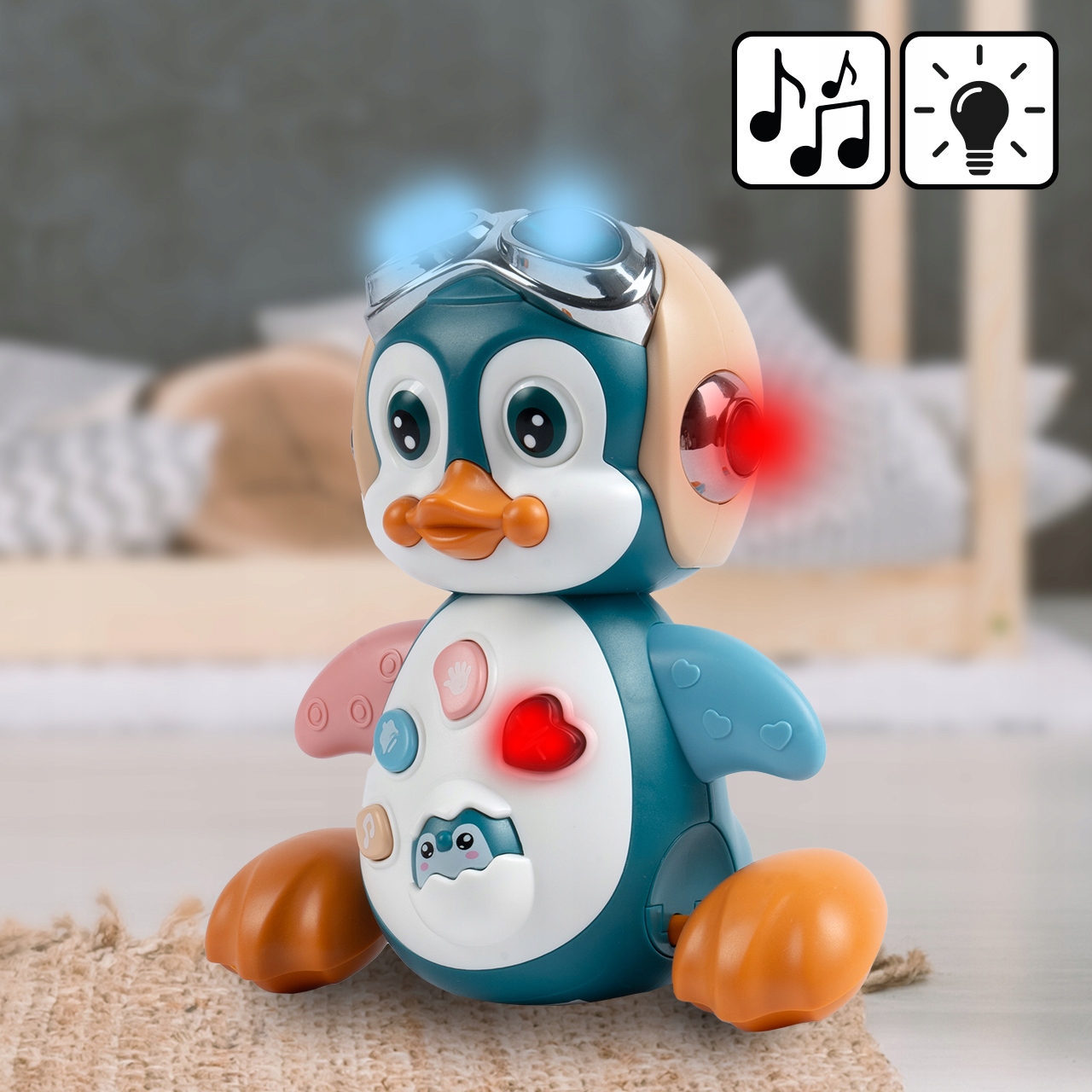 PINGWIN EDUKACYJNY TAŃCZĄCY GRAJĄCY TAŃCZĄCY Szerokość produktu 16 cm