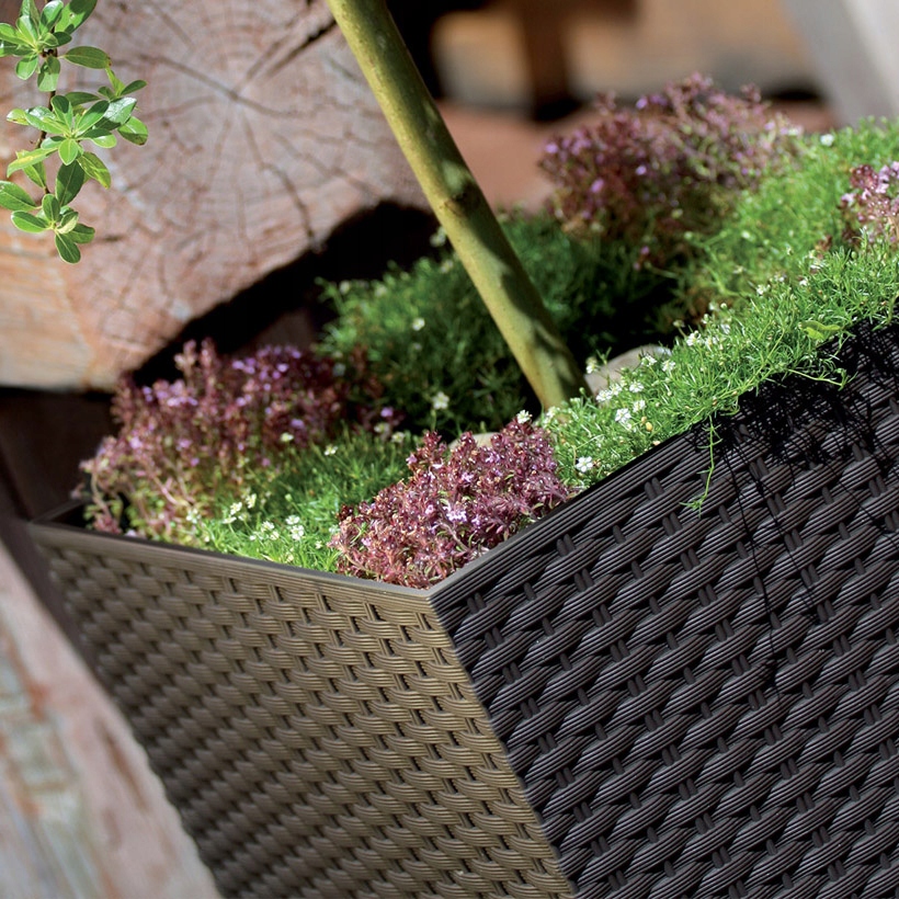 Doniczka RATO LOW DRTS400L + wkład + system Umbra Wysokość 40.8 cm