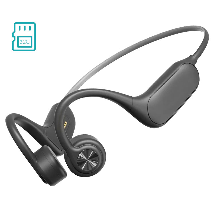 Słuchawki kostne bluetooth z wbudowaną pamięcią 32GB Akumulator 180mAh