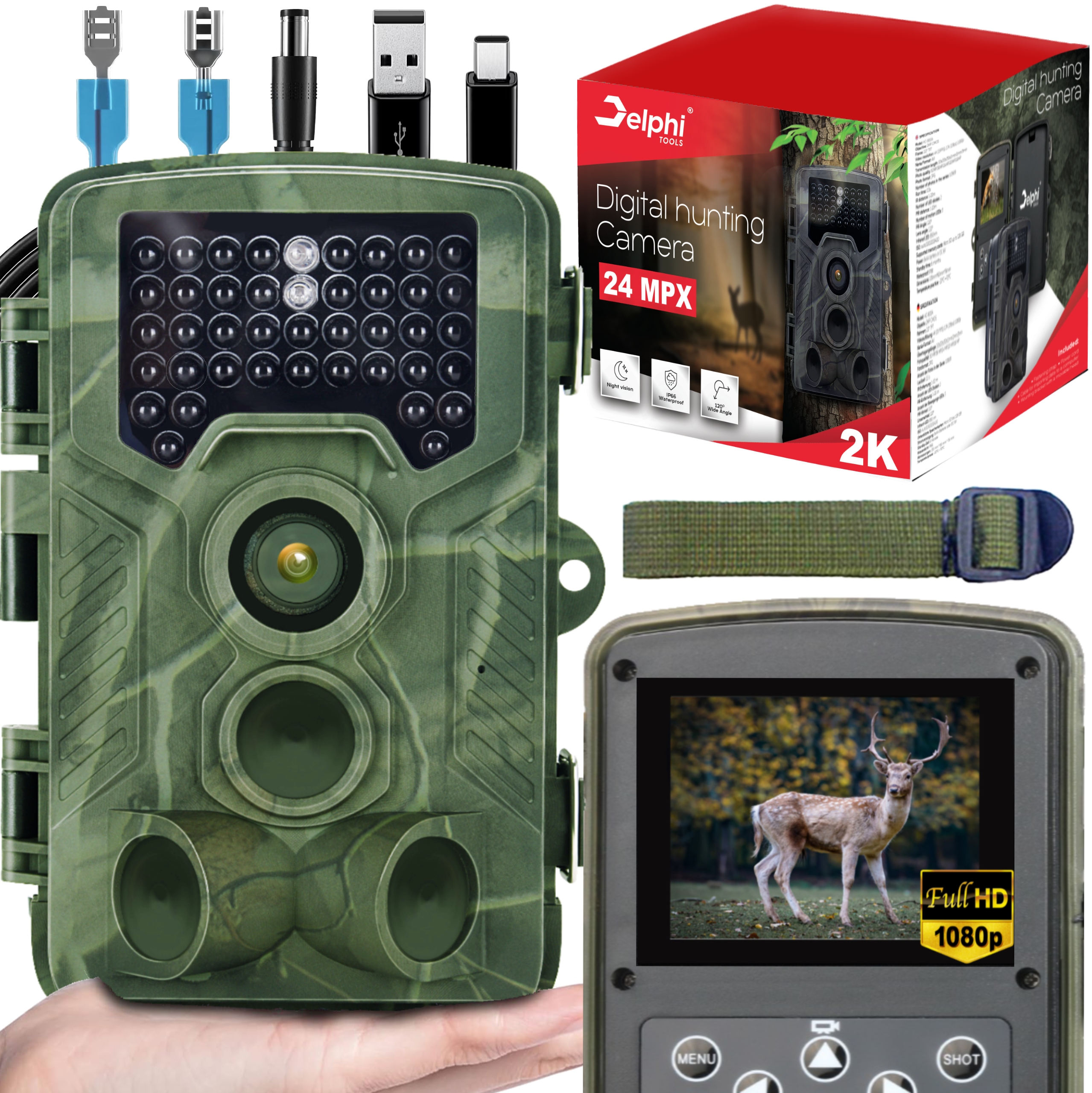 FOTOPUŁAPKA IR 940nm KAMERA MYŚLIWSKA LEŚNA Full HD Polskie Menu 24Mpx