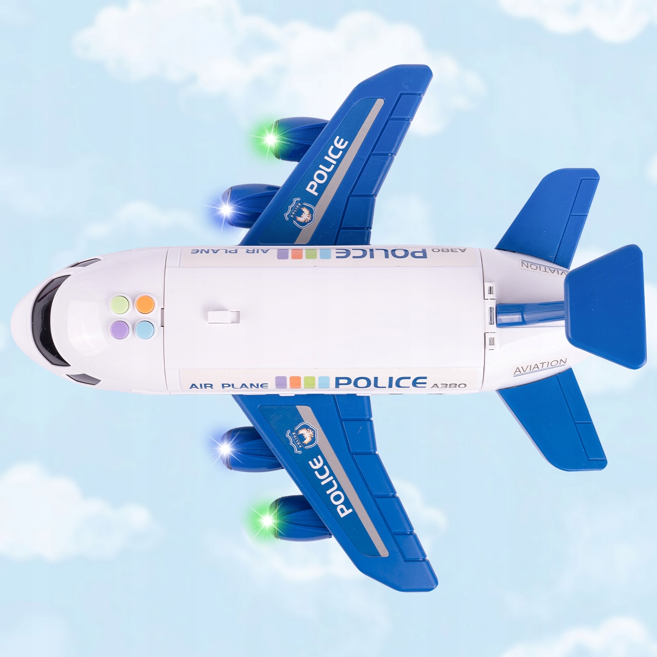 DUŻY SAMOLOT POLICJA ROZKŁADANY PARKING POJAZDY Głębokość produktu 5 cm