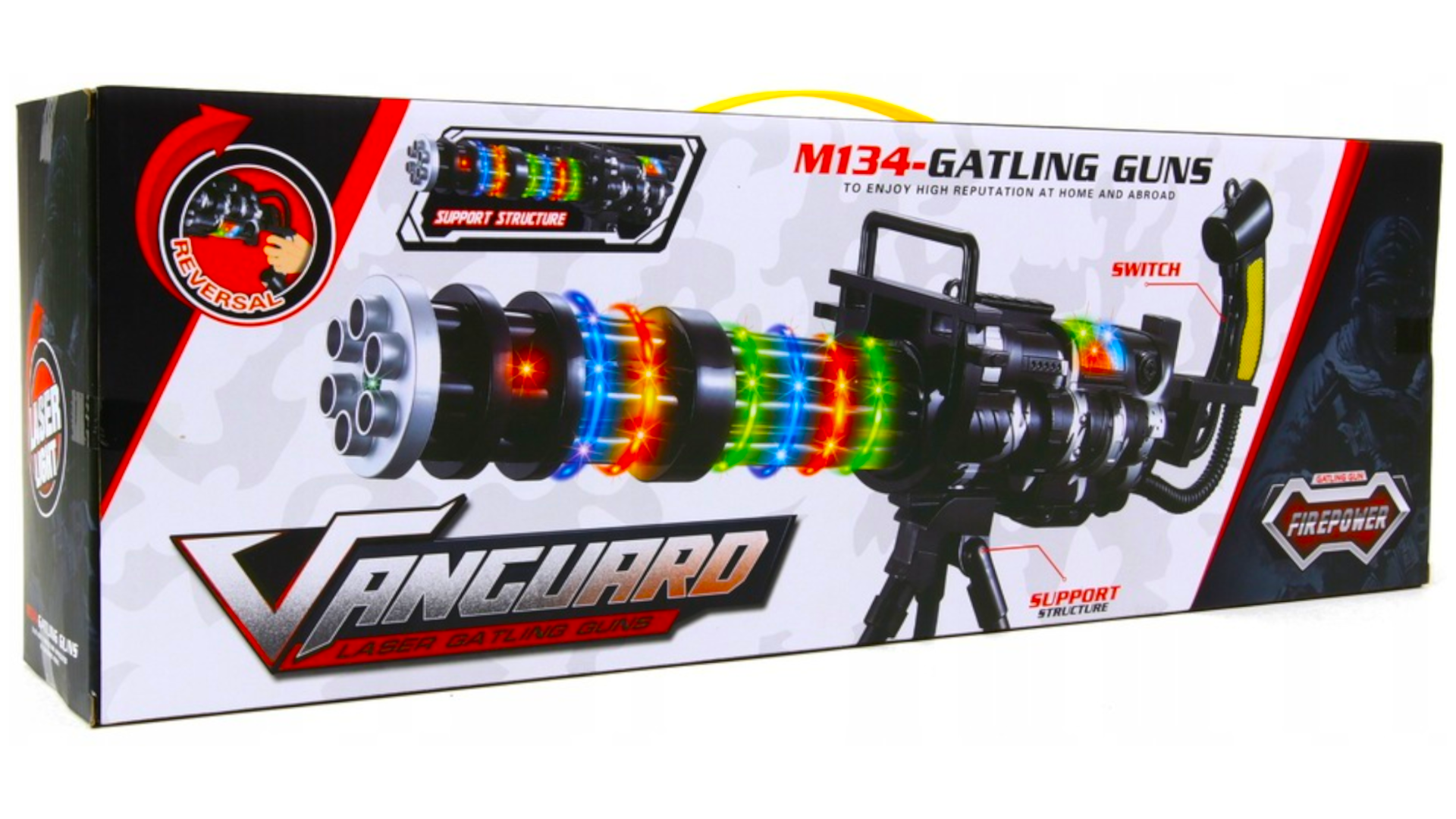 Karabin Maszynowy M134 MINIGUN Na Baterie z LED