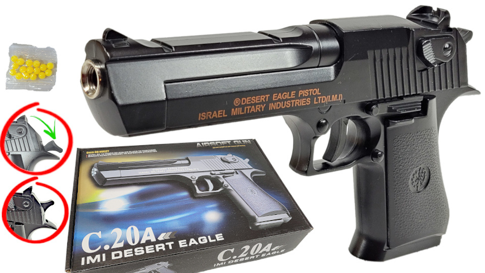 Desert Eagle Pistolet Metalowy Na Kulki 6mm. FULL Metal TOMDORIX