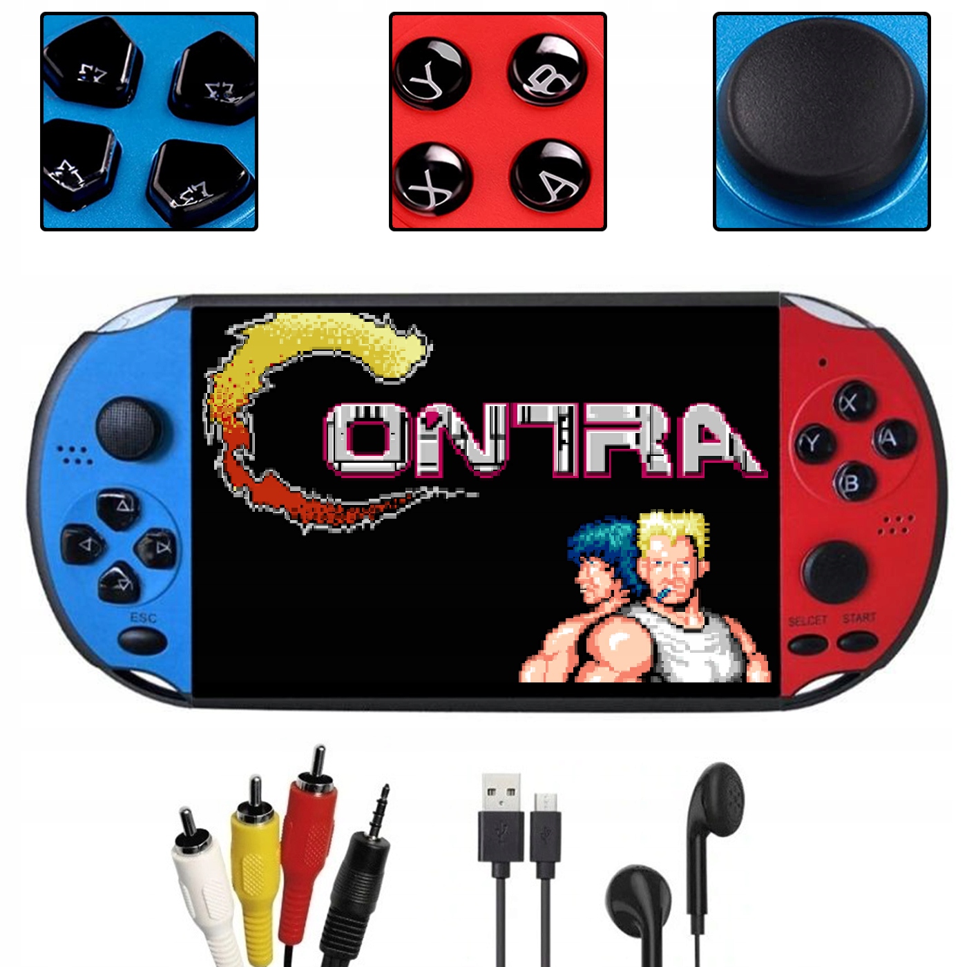 7w1 KONSOLA DO GIER X12 5cal PRZENOŚNA 1500 GRY TV EAN (GTIN) 9387424860429