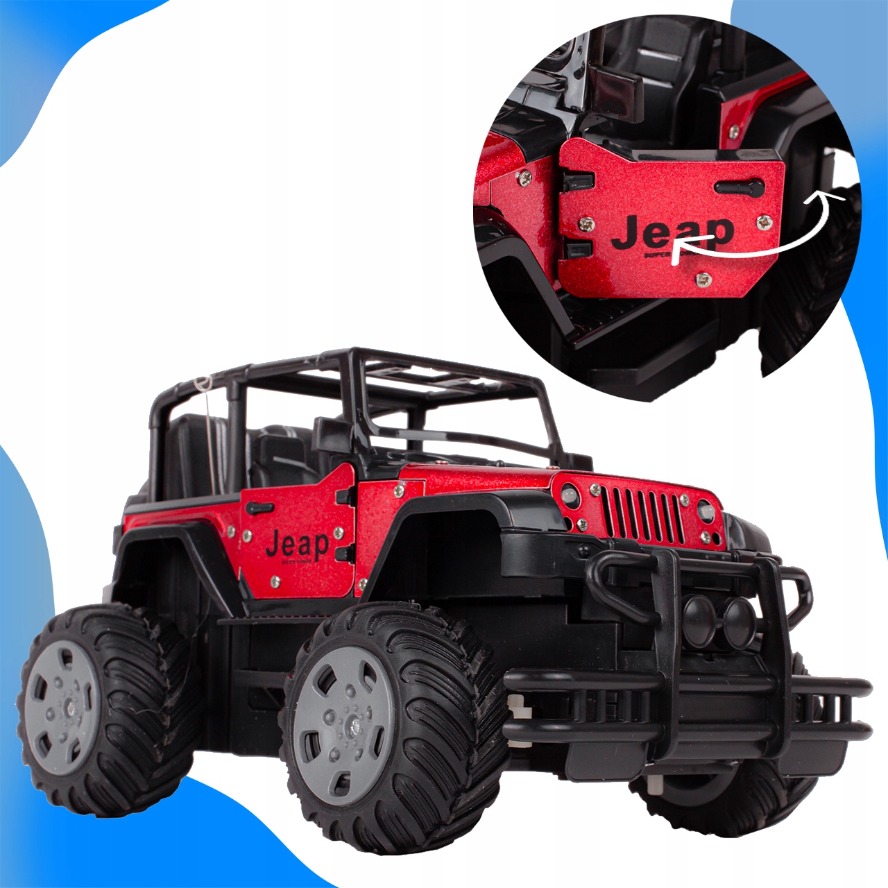 AUTO TERENOWE JEEP RC 1:20 METALOWE STEROWANE Zasięg pilota 7 m