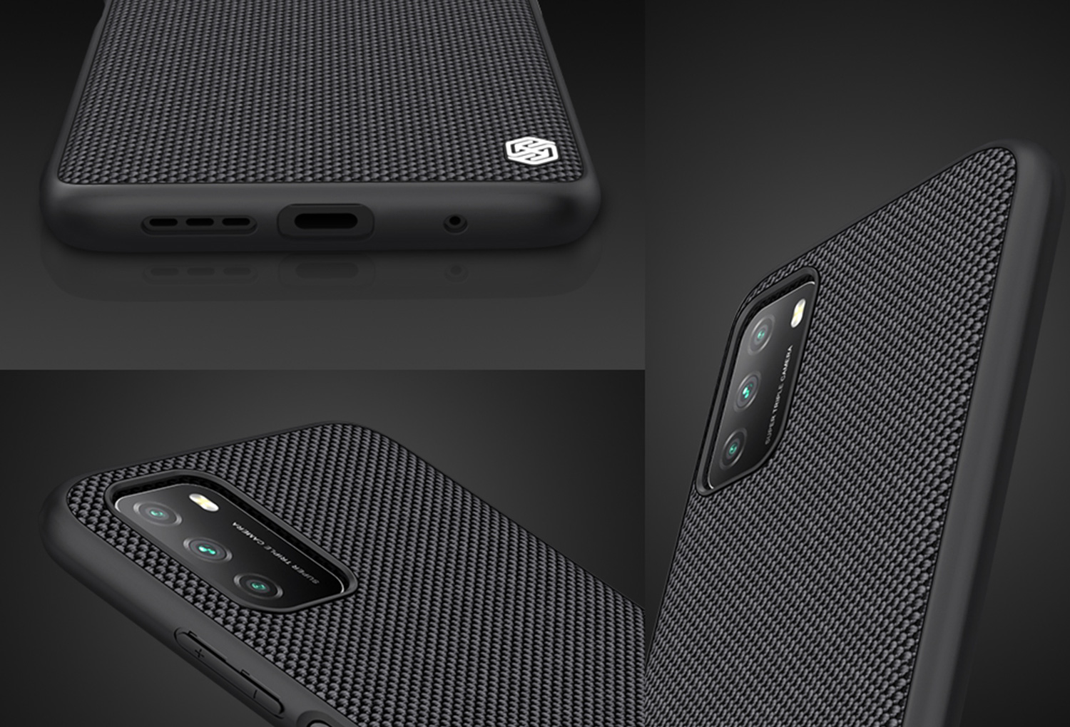 Etui Nillkin Textured dla Xiaomi Poco M3 - Ochrona rantów urządzenia