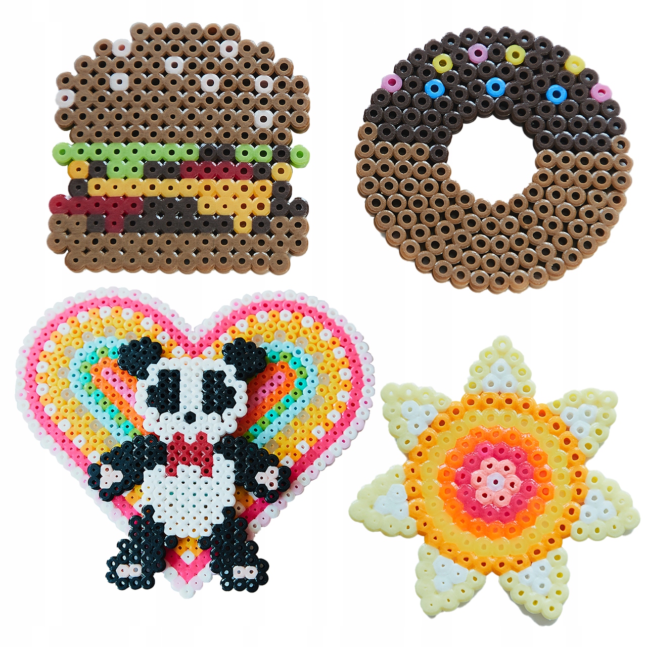 KORALIKI DO PRASOWANIA IRON BEADS 9000 ELEMENTÓW 3 SZABLONY MIŚ OSOBY Wysokość produktu 19.5 cm