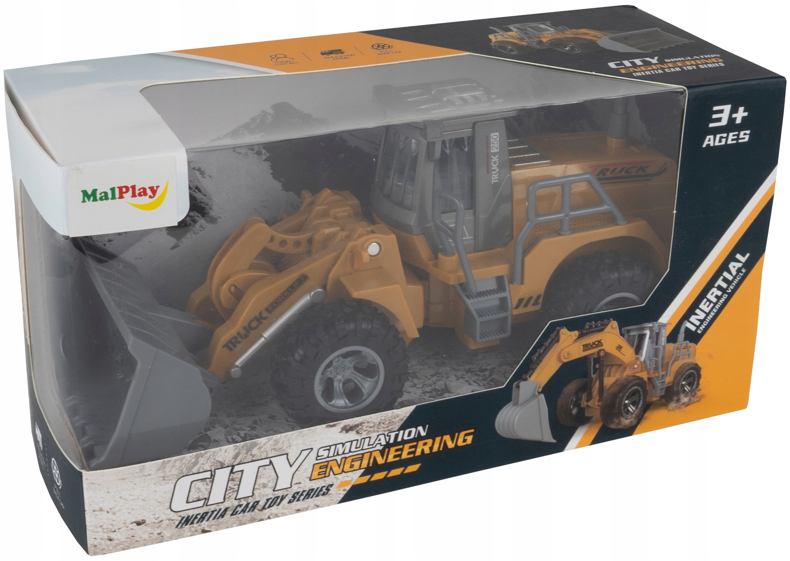 AUTO POJAZD Z NAPEDEM ŁADOWARKA1:48 KOPARKA Waga produktu z opakowaniem jednostkowym 0.281 kg