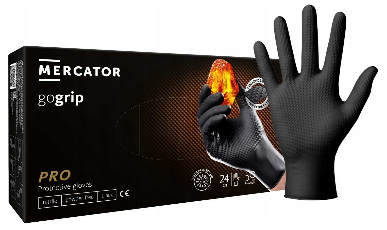 Rękawice Nitrylowe 50 szt. 9-L Gogrip Black – Idealna Ochrona dla Twoich Dłoni