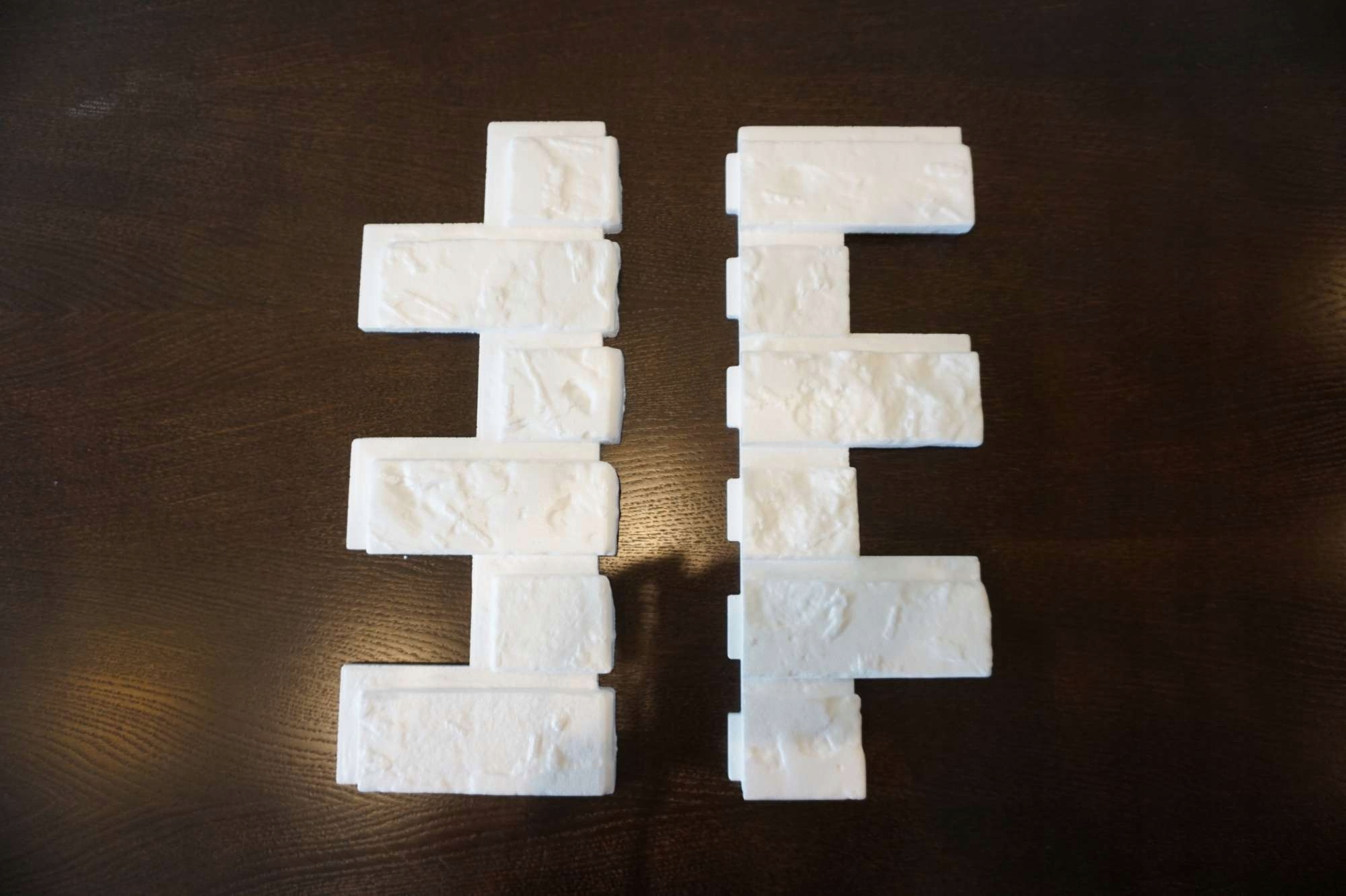 Styropianowy panel Stara cegła 3D - narożnik zew. Szerokość 30 cm