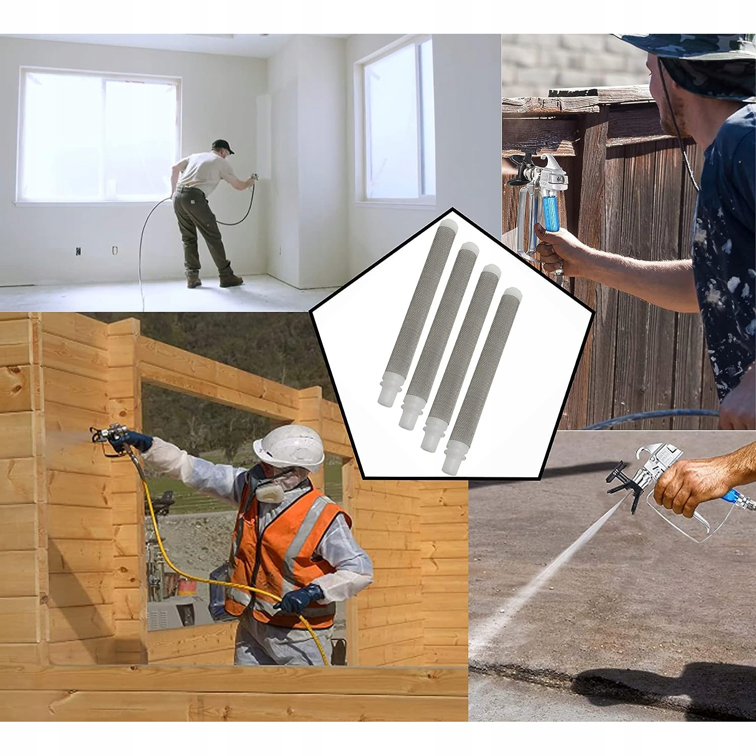 Uniwersalność filtrów paluszkowych – Pasują do większości pistoletów malarskich