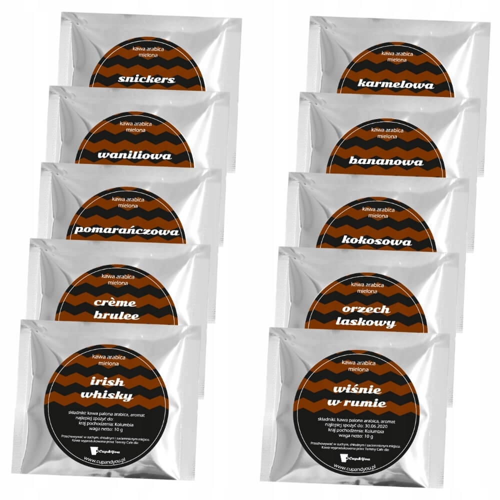 Kawa aromatyzowana 10 szt. prezent dla taty brata EAN (GTIN) 5904815200318