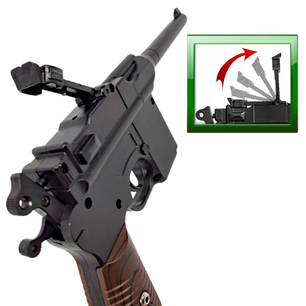 Pistolet Metalowy Na Kulki C96 MAUSER 100% METAL TOMDORIX