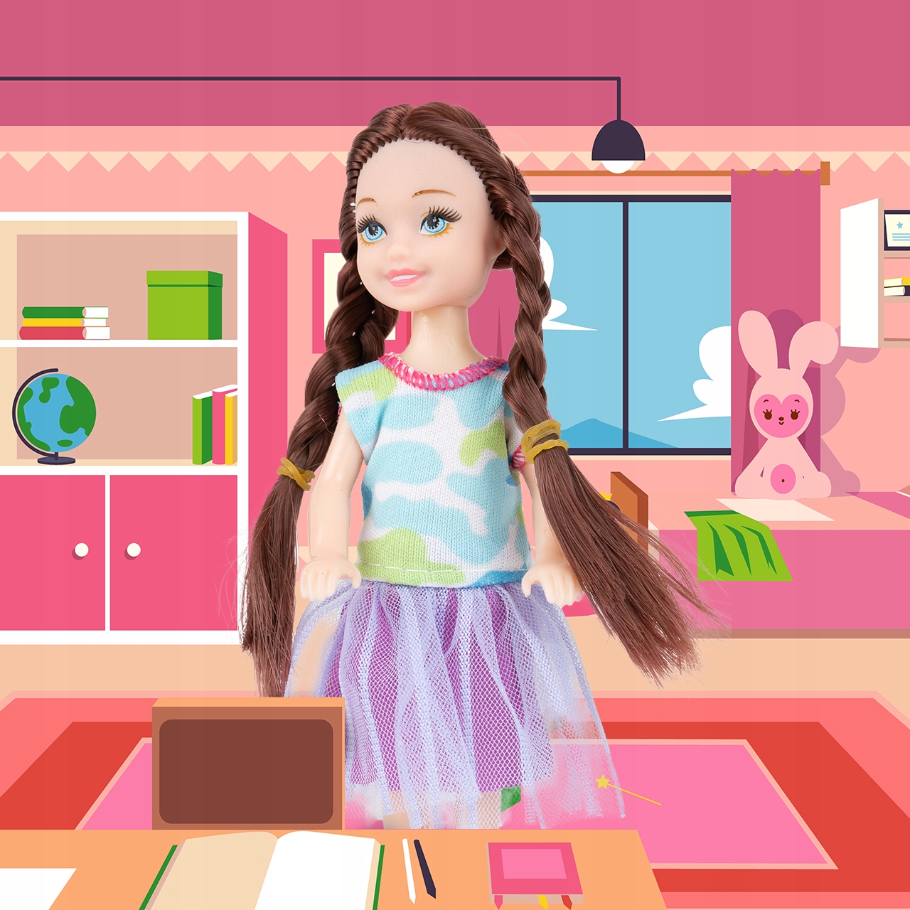 LALKA MODOWA BRUNETKA Z AKCESORIAMI 14 CM FASHION Kolor dominujący wielokolorowy