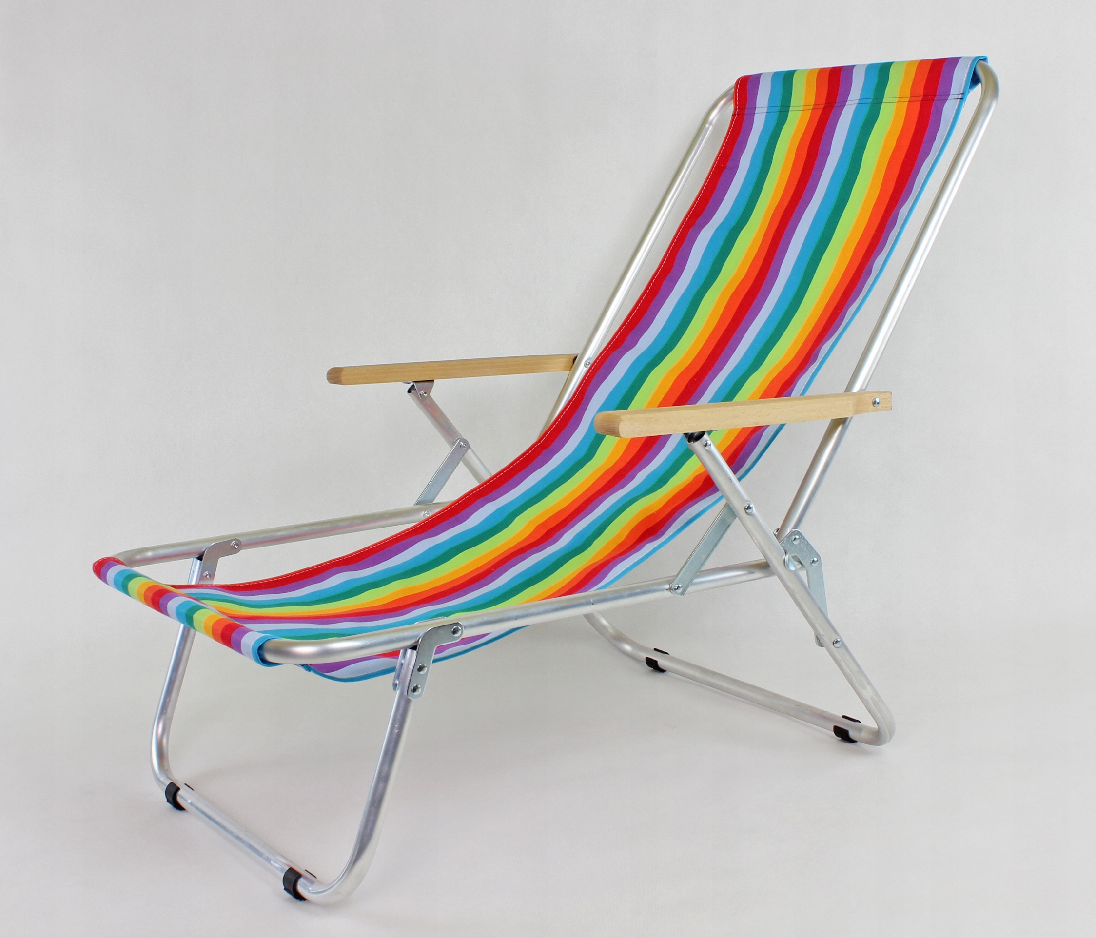Leżak plażowy składany, aluminiowy, lekki, 120 KG Szerokość (krótszy bok) 60 cm