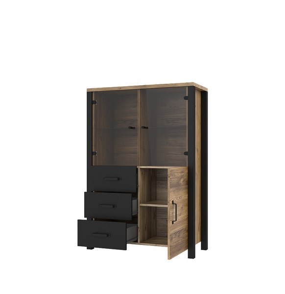 Witryna 3-drzwiowa OLIN appenzeller Helvetia Głębokość mebla 43 cm